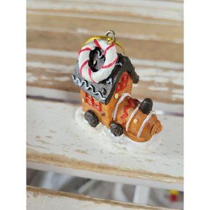 Mini train gingerbread cookie ornament Xmas holiday tree